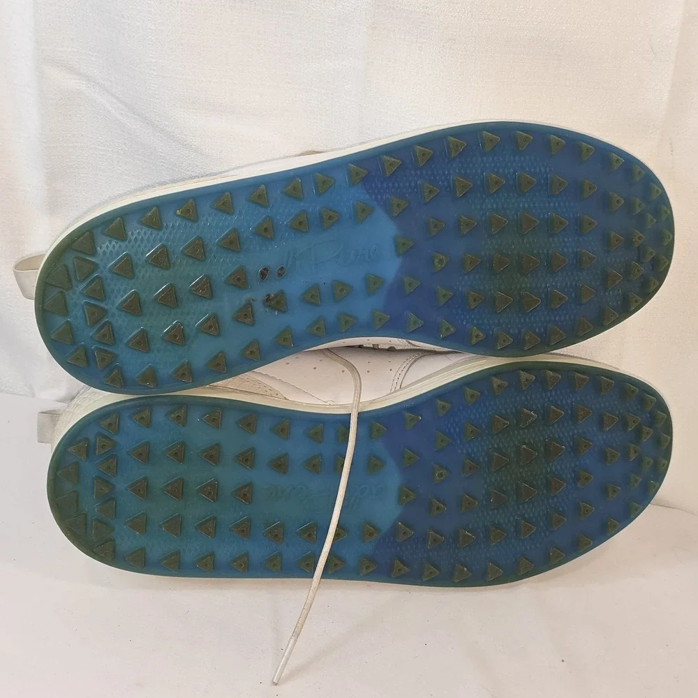 Adidas Flopshot Golf Shoes Mens 10 White Leather‎ Spikeless Adipure